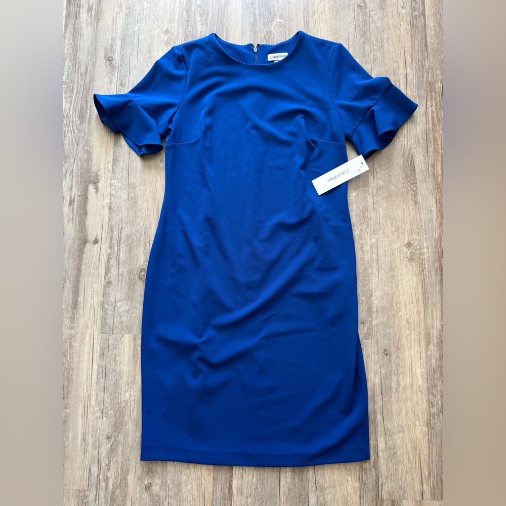 NWT Calvin Klein Royal Blue Midi Dress
